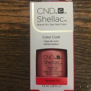 CND Shellac nail color sparks fly